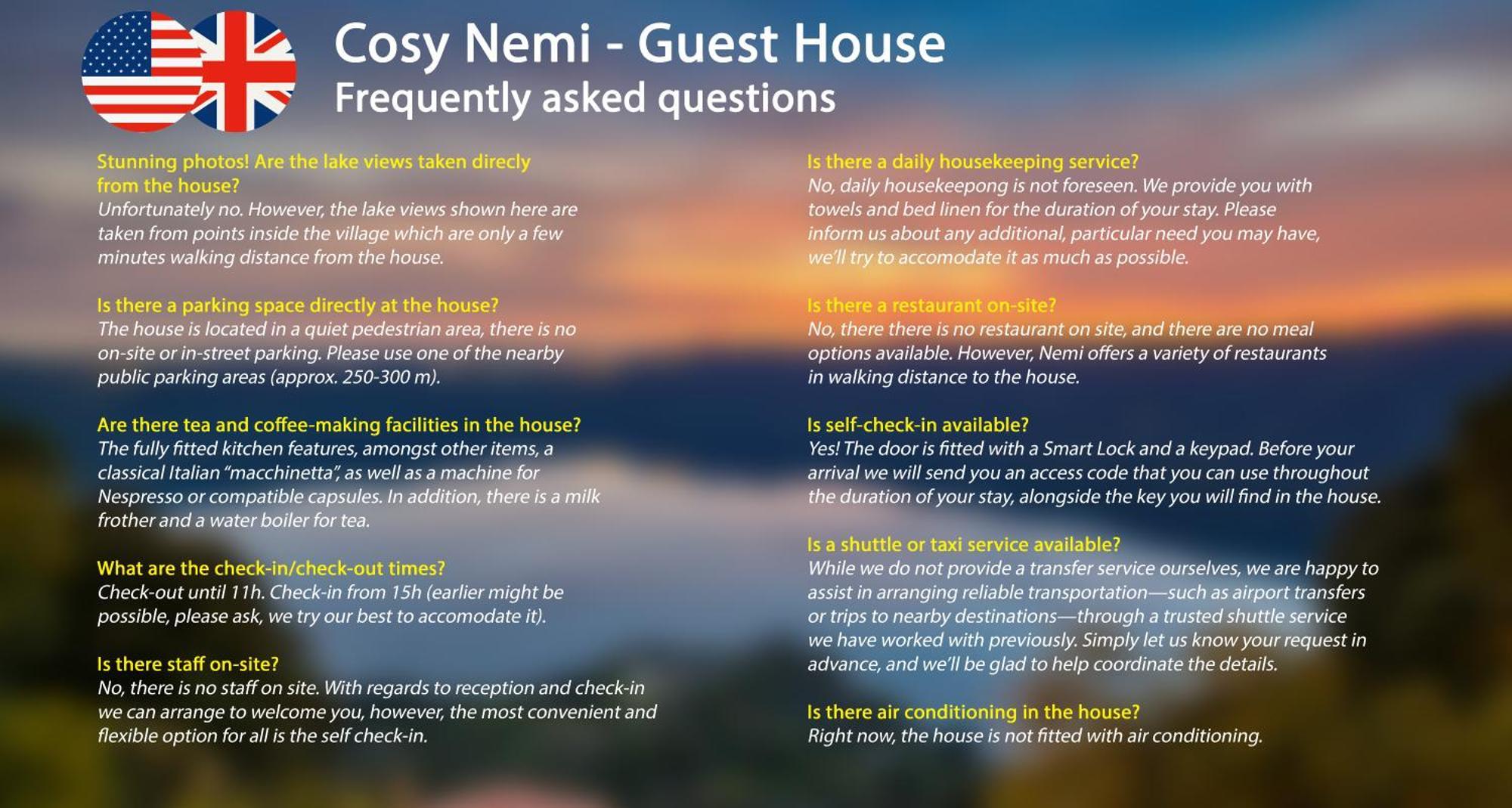 Cosy Nemi - Guest House Eksteriør bilde